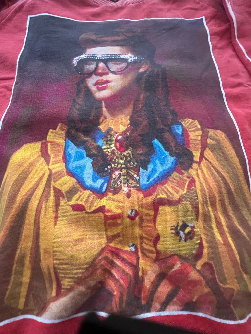 Gucci Red Crewneck Sweatshirt With White Trim